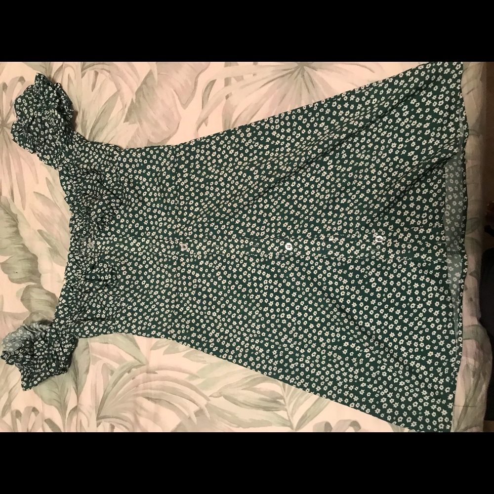 Green flower dress